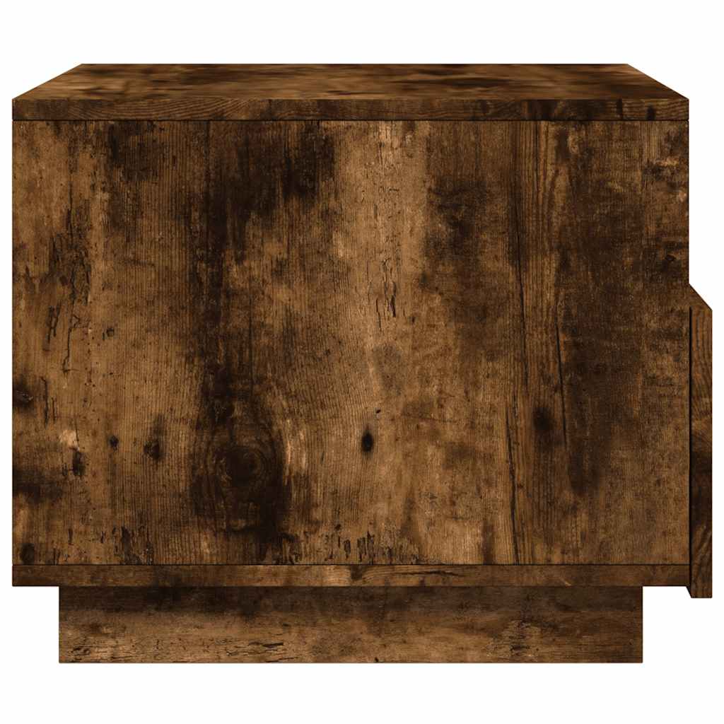 Table basse avec lumières LED chêne fumé 50x49x40 cm - XIOS