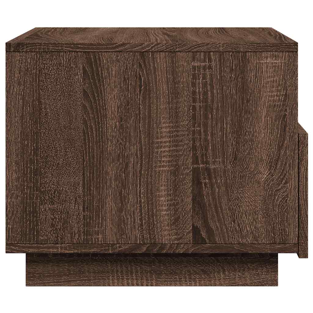Table basse avec lumières LED chêne marron 50x49x40 cm - XIOS