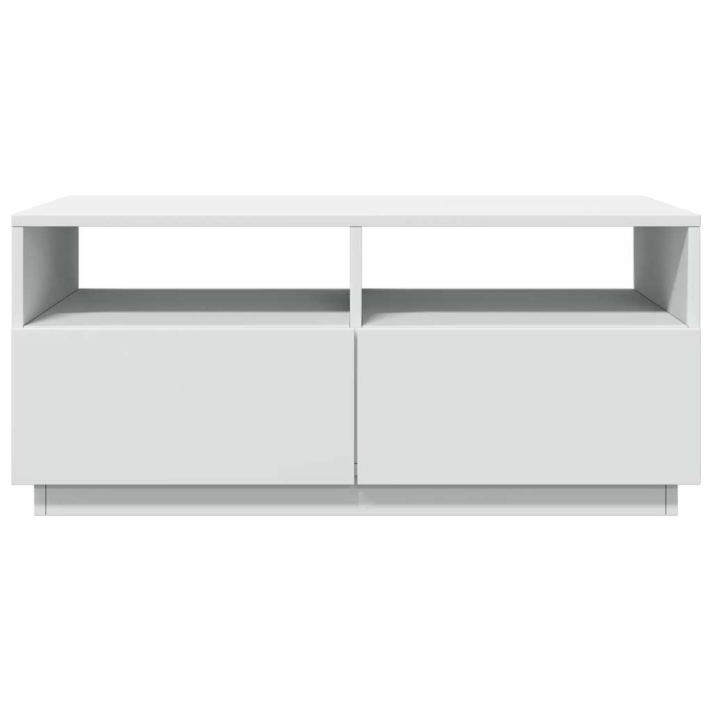 Table basse avec lumières LED blanc 90x49x40 cm - XIOS