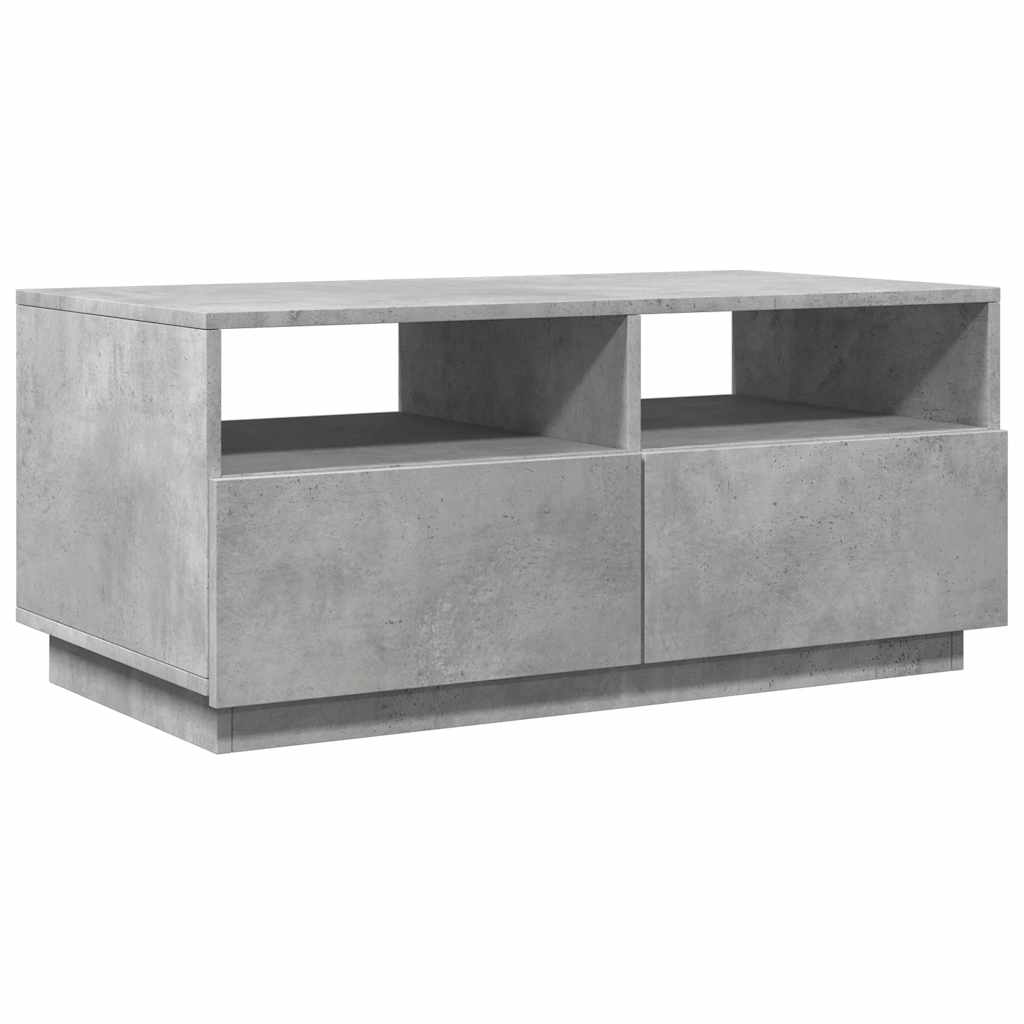 Table basse avec lumières LED gris béton 90x49x40 cm - XIOS