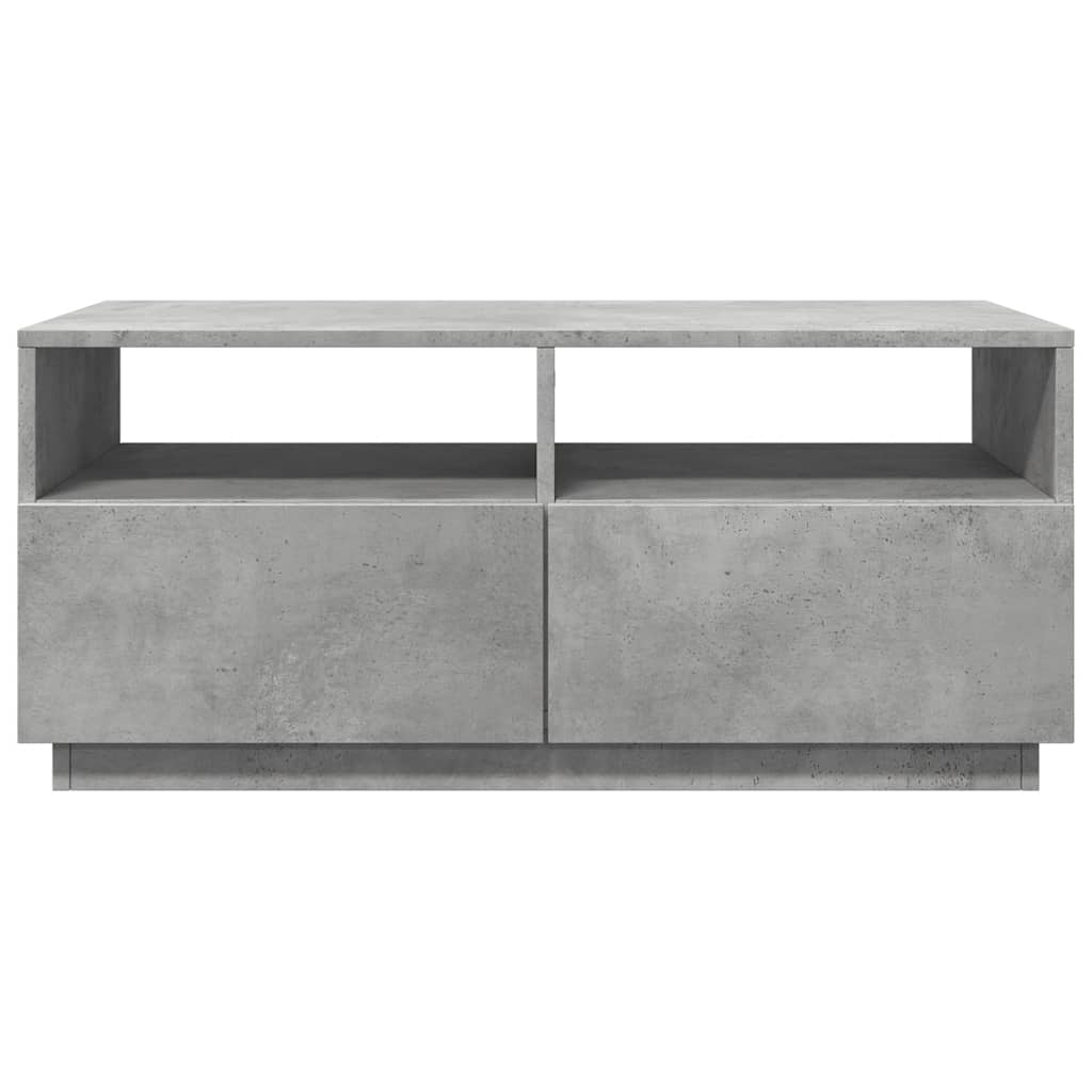 Table basse avec lumières LED gris béton 90x49x40 cm - XIOS