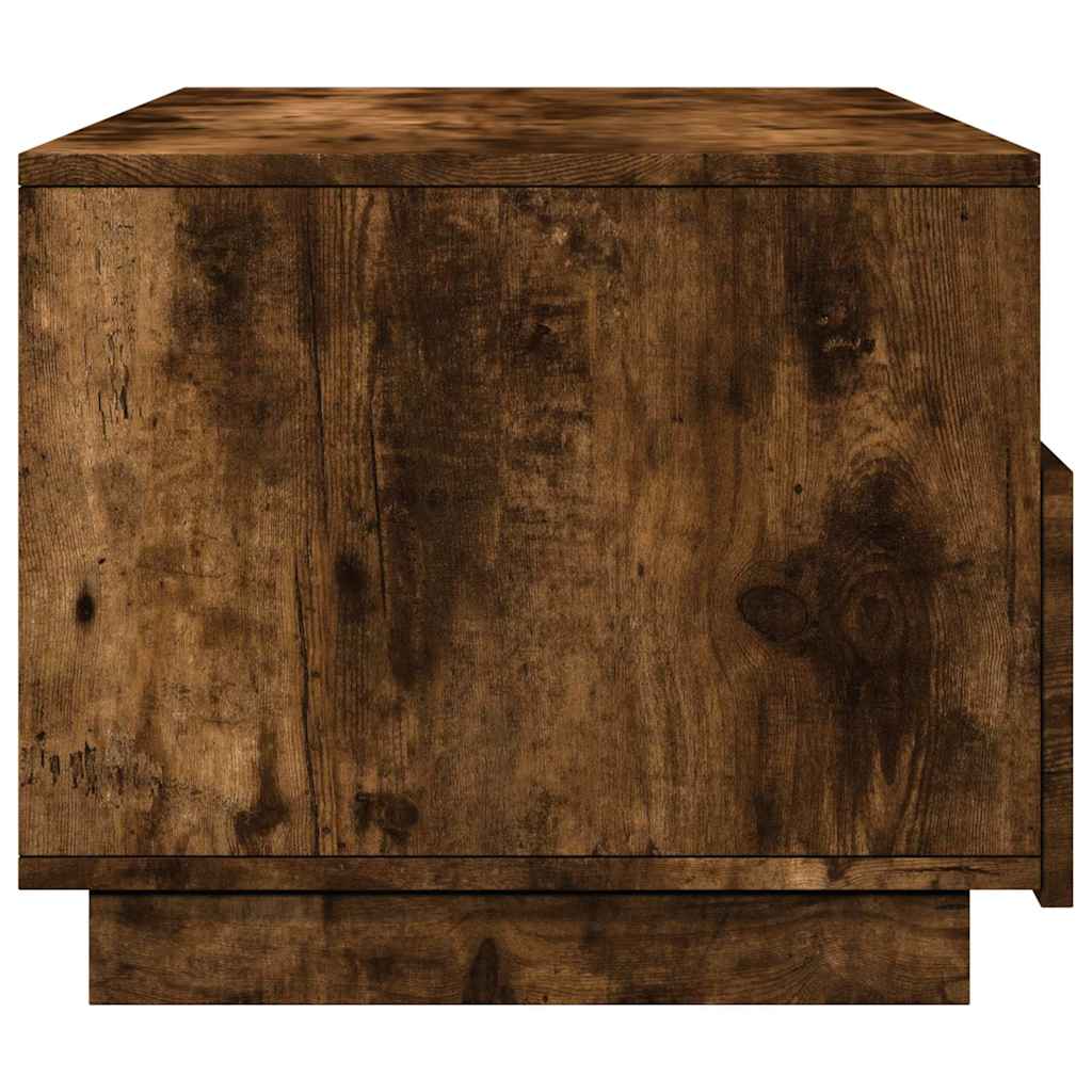 Table basse avec lumières LED chêne fumé 90x49x40 cm - XIOS