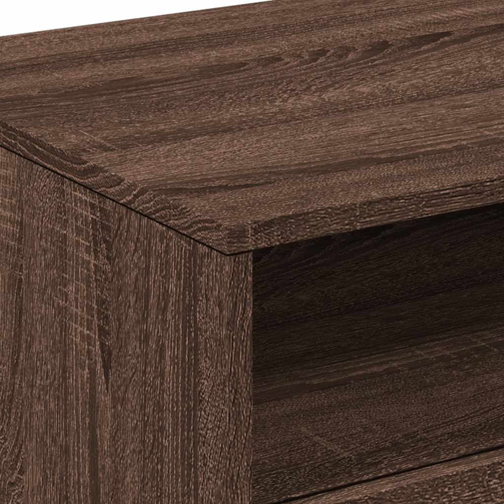 Table basse avec lumières LED chêne marron 90x49x40 cm - XIOS