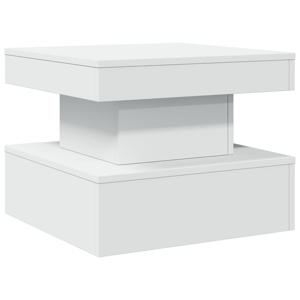 Table basse avec lumières LED blanc 50x50x40 cm - XIOS