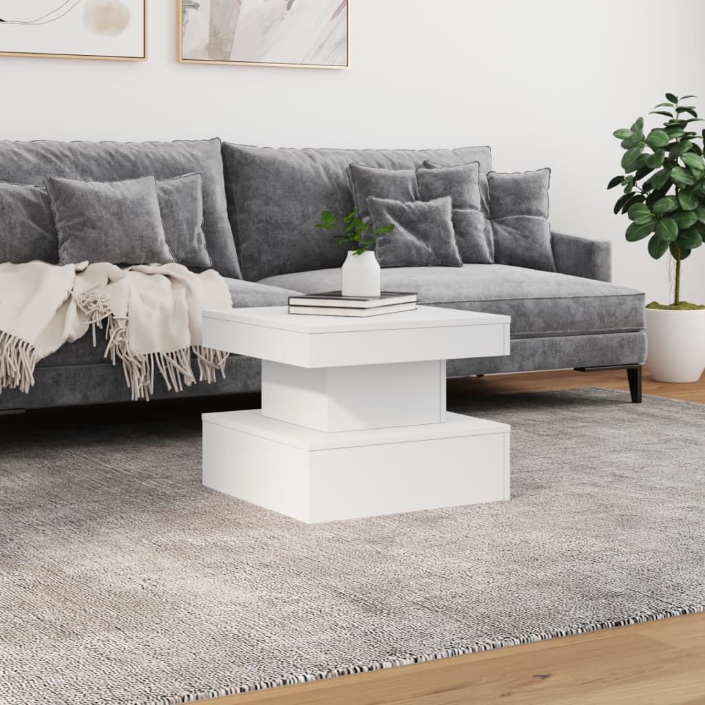 Table basse avec lumières LED blanc 50x50x40 cm - XIOS
