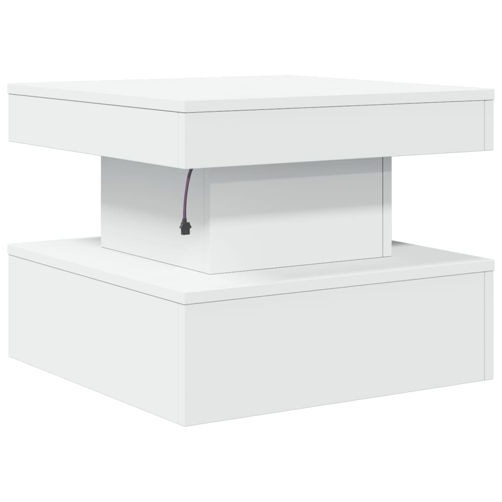 Table basse avec lumières LED blanc 50x50x40 cm - XIOS