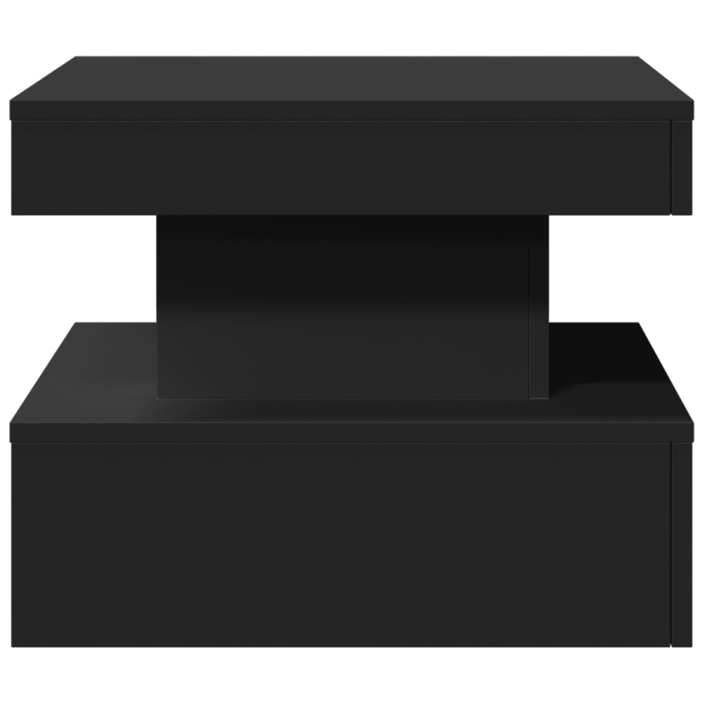 Table basse avec lumières LED noir 50x50x40 cm - XIOS