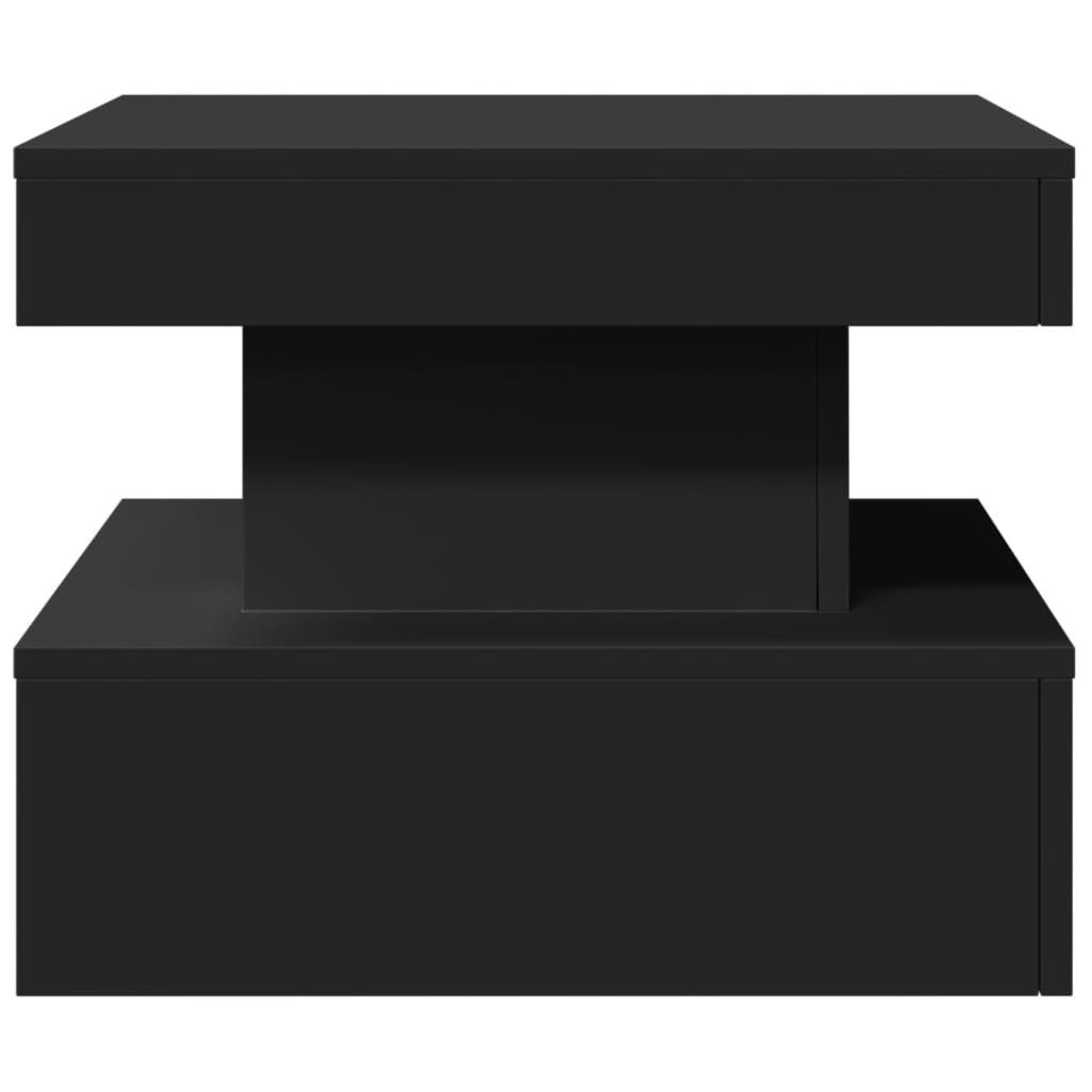 Table basse avec lumières LED noir 50x50x40 cm - XIOS