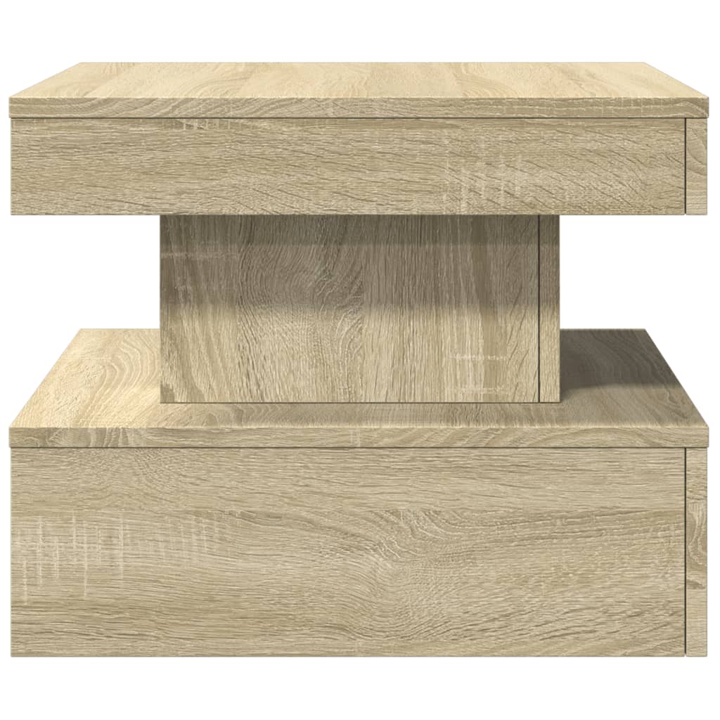 Table basse avec lumières LED chêne sonoma 50x50x40 cm - XIOS