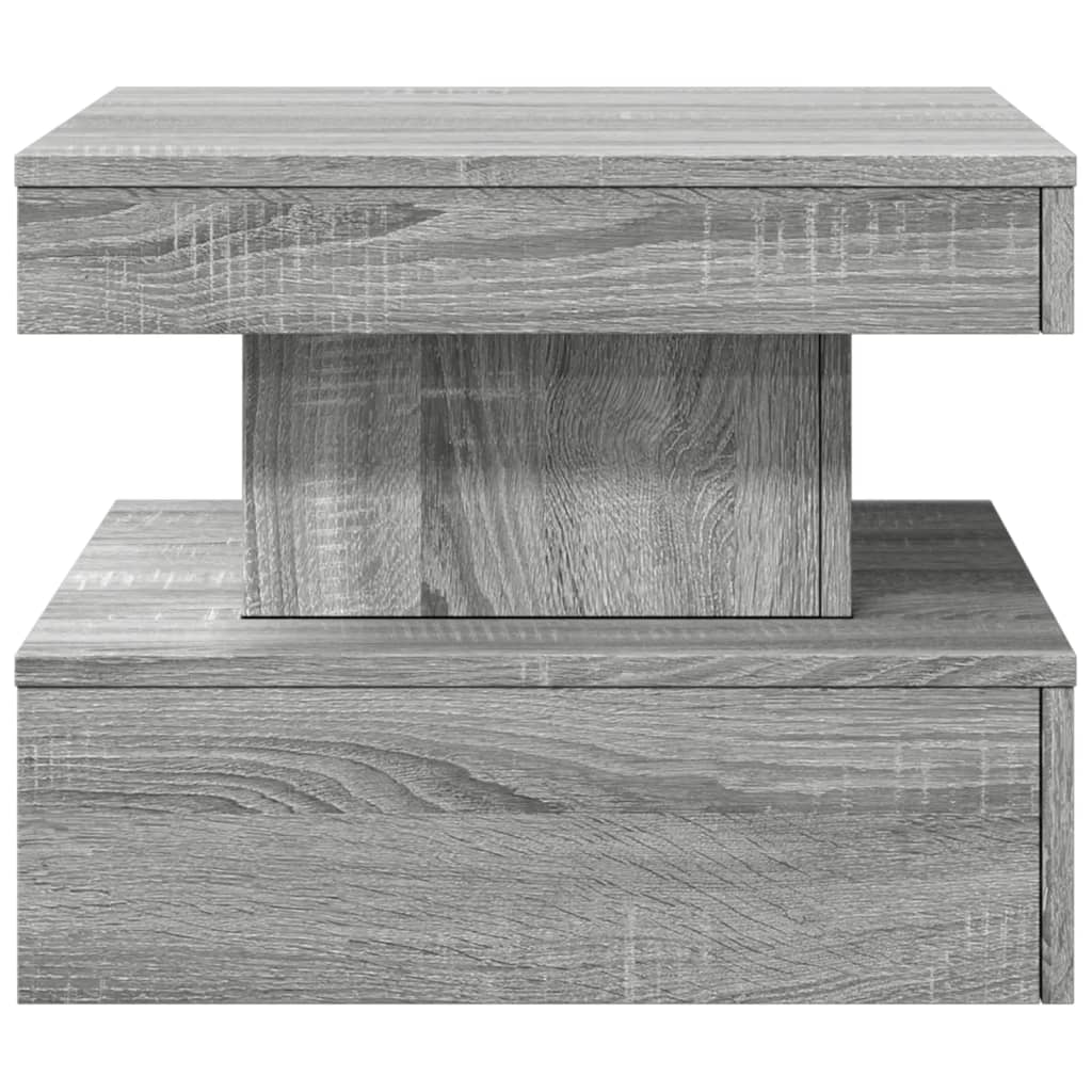 Table basse avec lumières LED sonoma gris 50x50x40 cm - XIOS