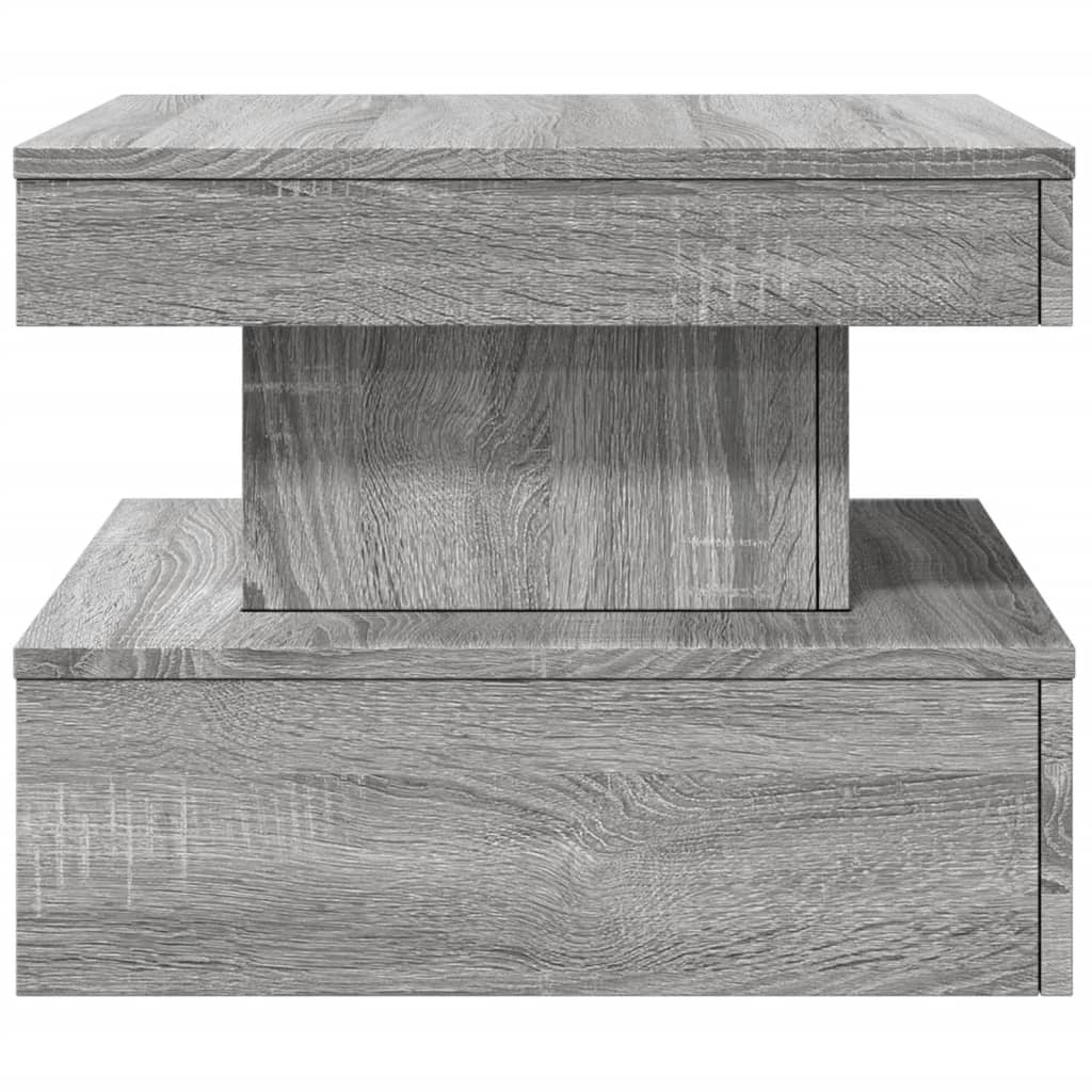 Table basse avec lumières LED sonoma gris 50x50x40 cm - XIOS