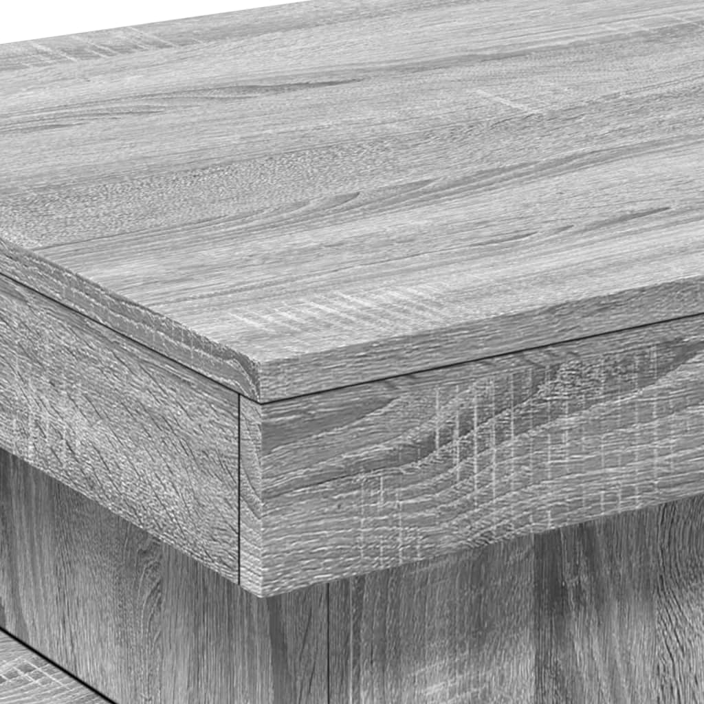 Table basse avec lumières LED sonoma gris 50x50x40 cm - XIOS