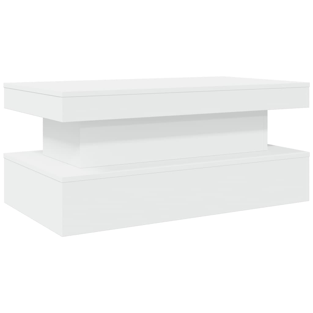 Table basse avec lumières LED blanc 90x50x40 cm - XIOS