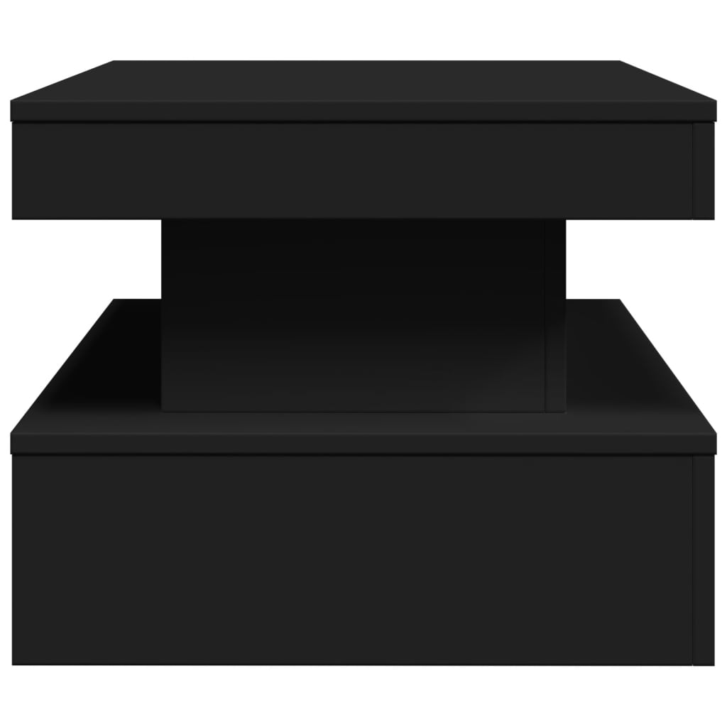 Table basse avec lumières LED noir 90x50x40 cm - XIOS
