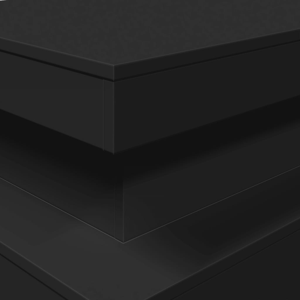 Table basse avec lumières LED noir 90x50x40 cm - XIOS