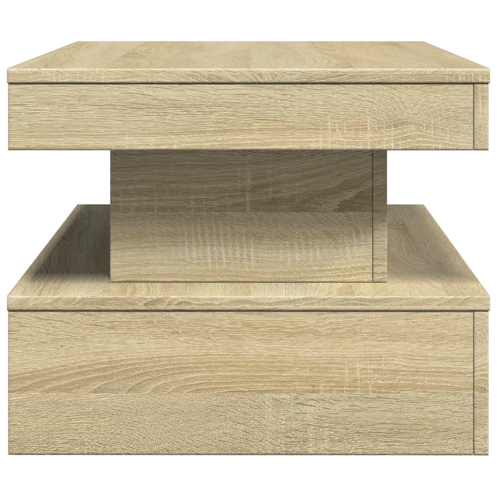 Table basse avec lumières LED chêne sonoma 90x50x40 cm - XIOS