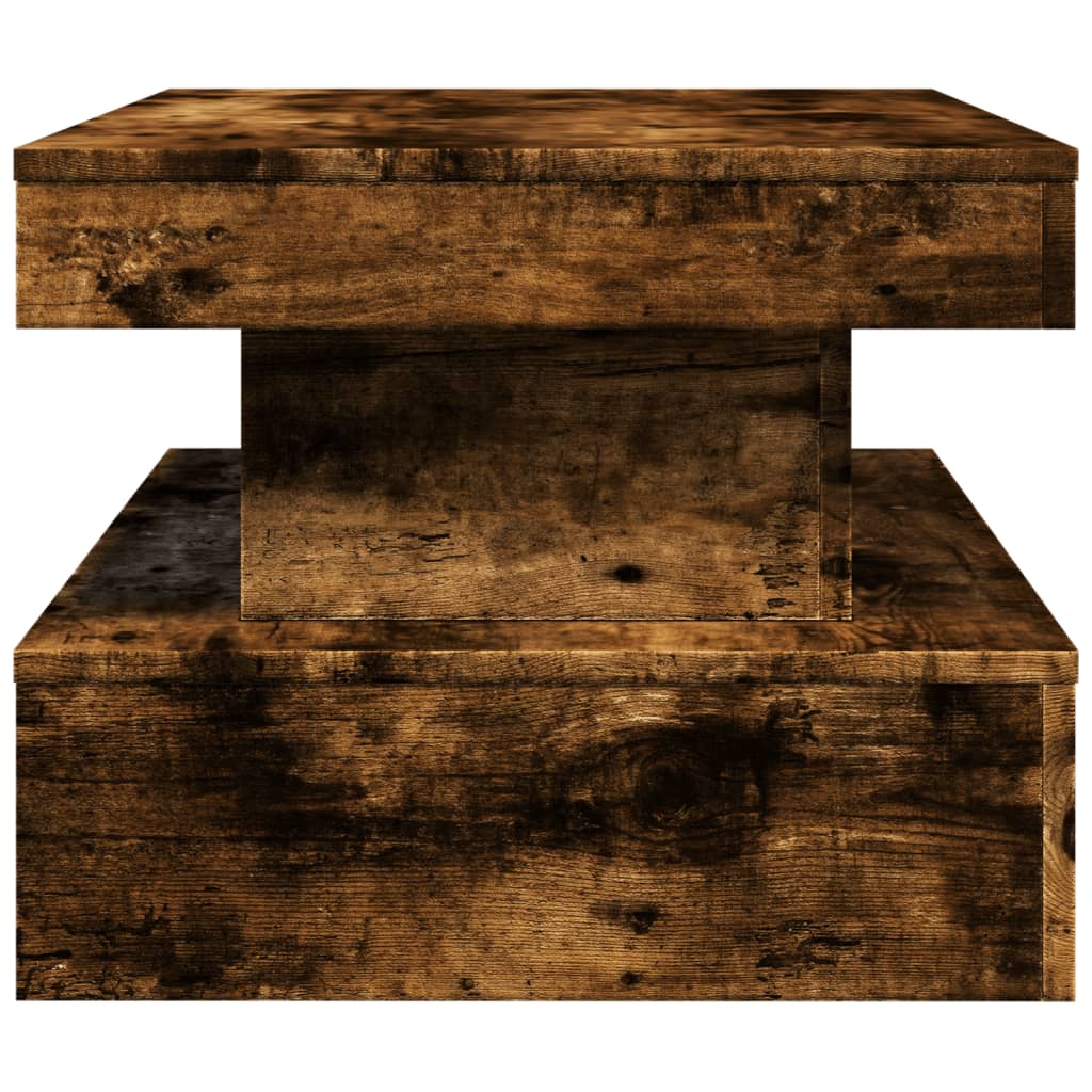 Table basse avec lumières LED chêne fumé 90x50x40 cm - XIOS