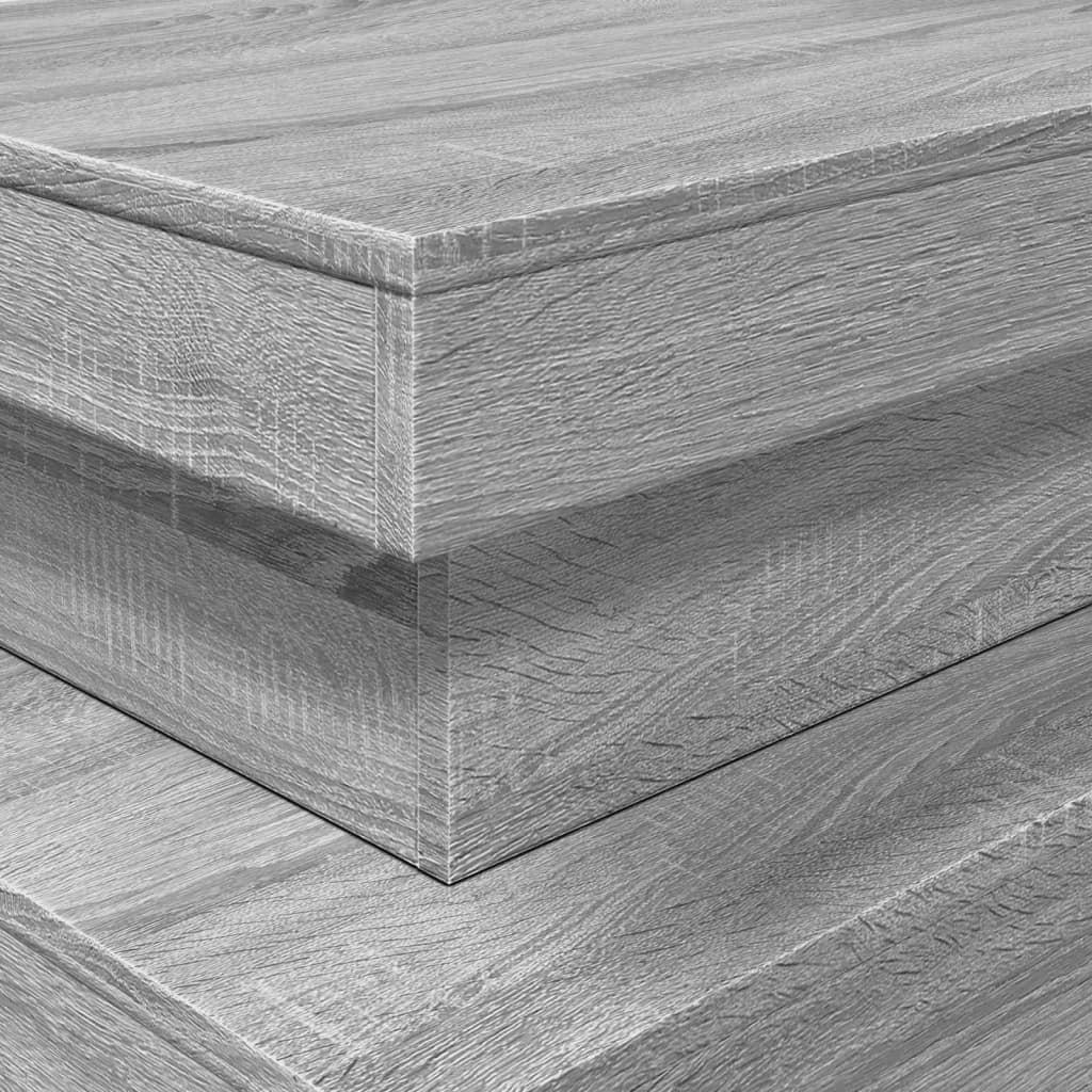 Table basse avec lumières LED gris sonoma 90x50x40 cm - XIOS