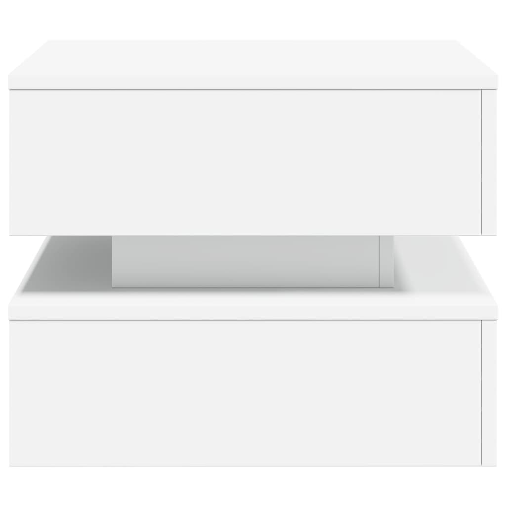 Table basse avec lumières LED blanc 50x50x40 cm - XIOS