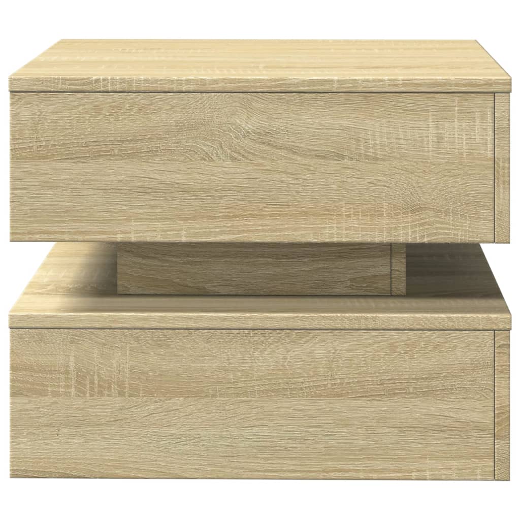 Table basse avec lumières LED chêne sonoma 50x50x40 cm - XIOS