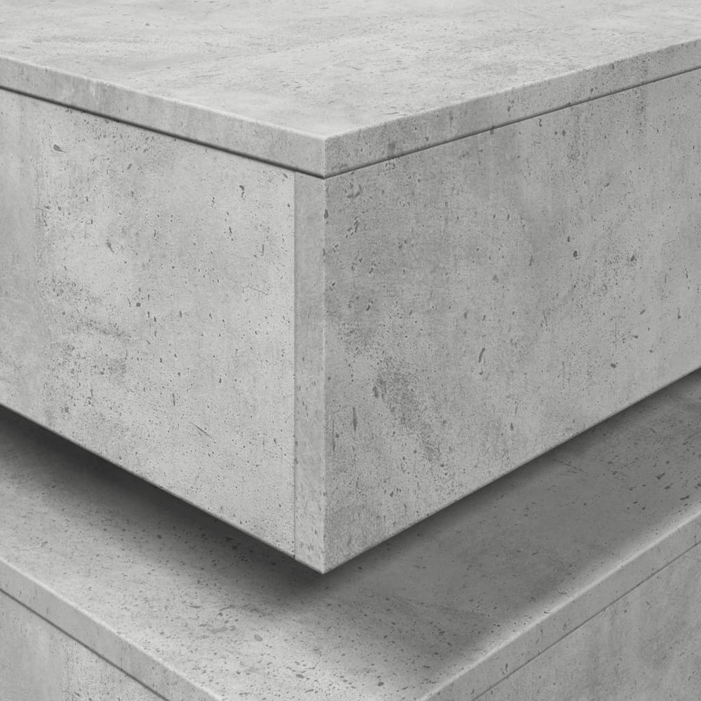 Table basse avec lumières LED gris béton 50x50x40 cm - XIOS