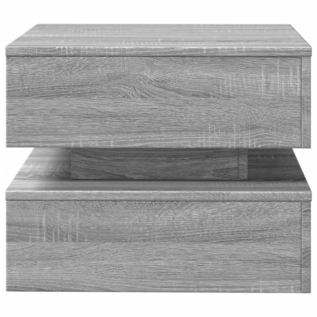 Table basse avec lumières LED sonoma gris 50x50x40 cm - XIOS