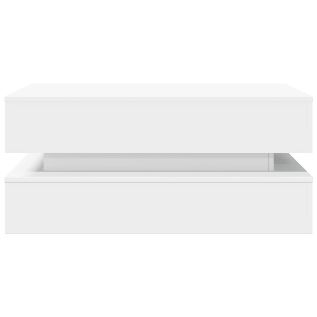 Table basse avec lumières LED blanc 90x50x40 cm - XIOS