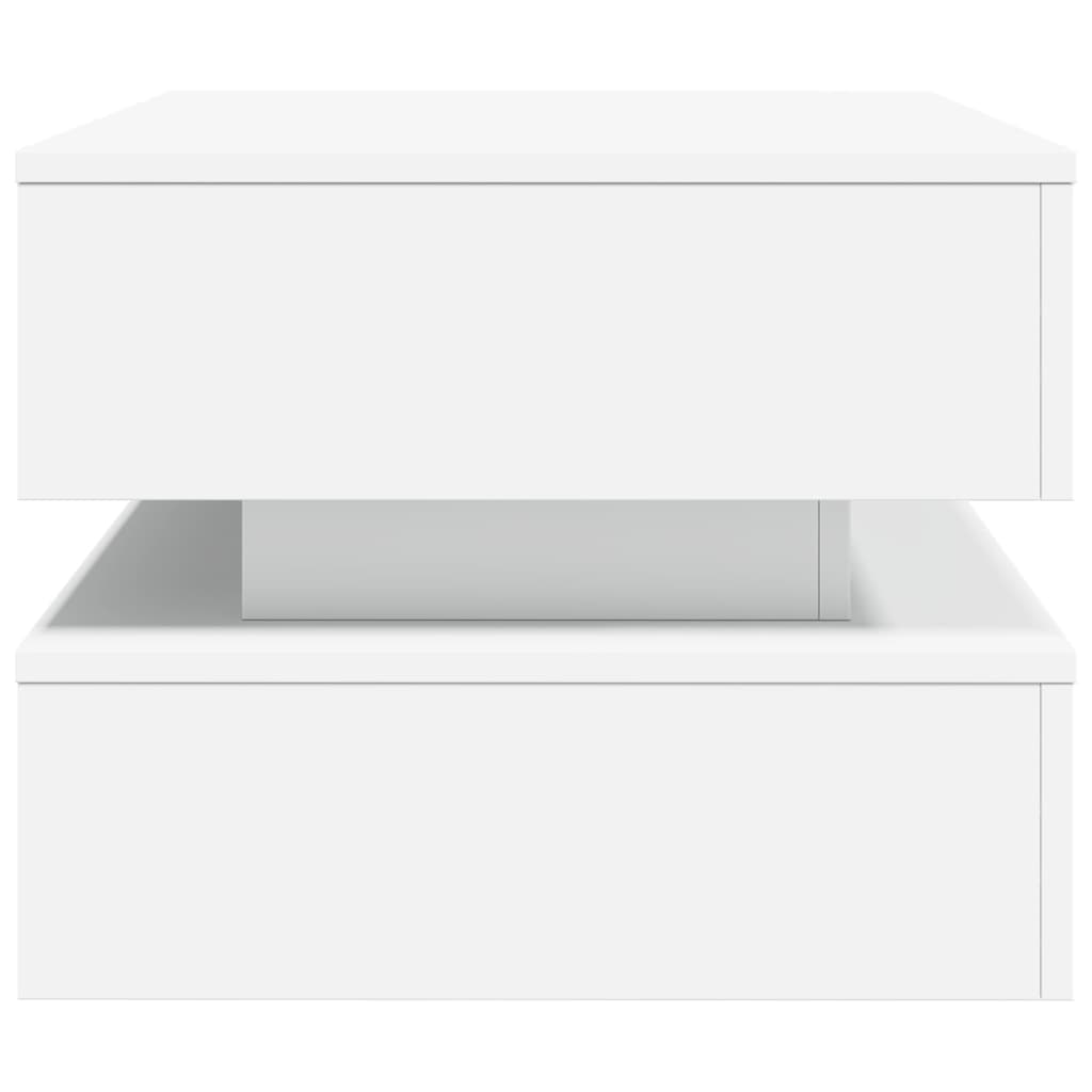 Table basse avec lumières LED blanc 90x50x40 cm - XIOS