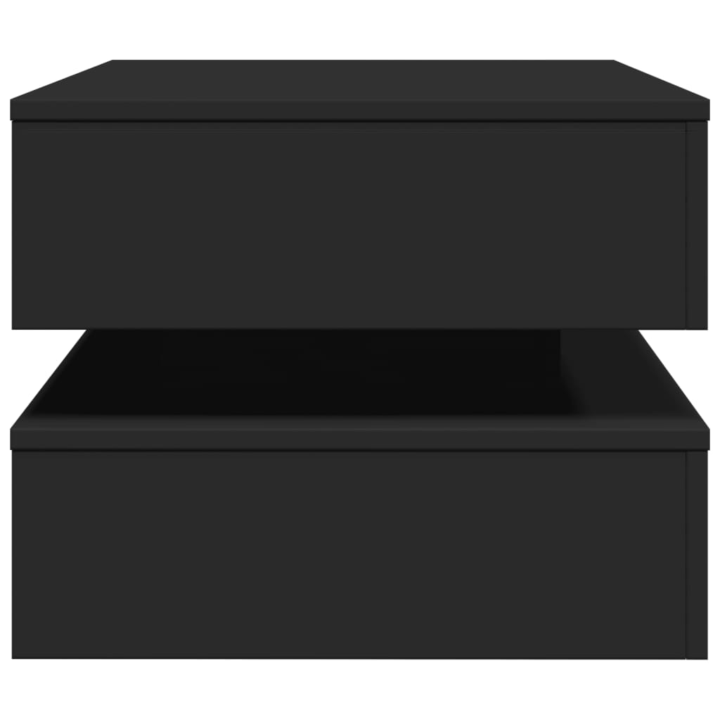 Table basse avec lumières LED noir 90x50x40 cm - XIOS