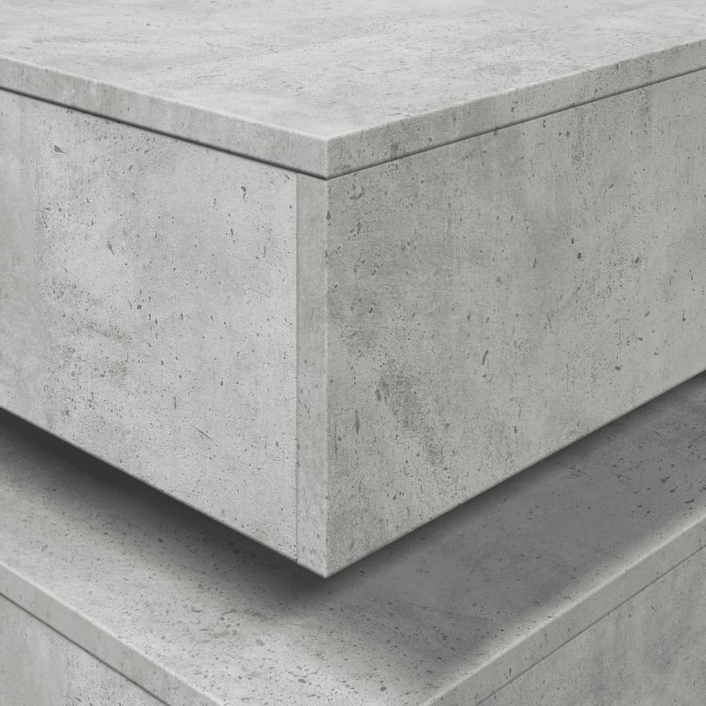 Table basse avec lumières LED gris béton 90x50x40 cm - XIOS