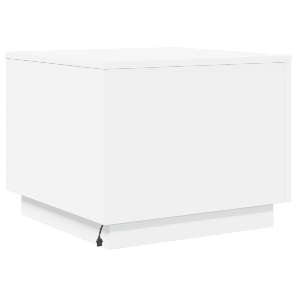 Table basse avec lumières LED blanc 50x50x40 cm - XIOS