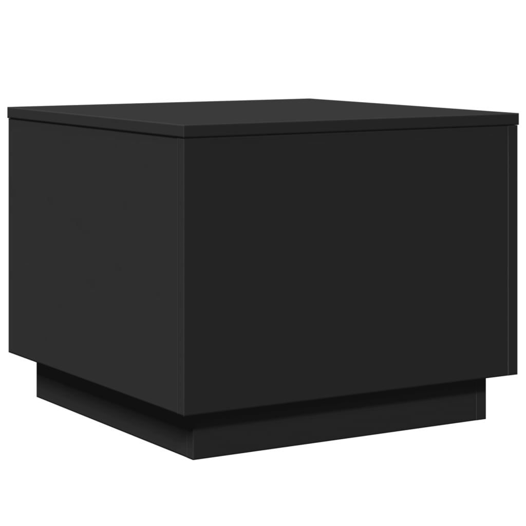 Table basse avec lumières LED noir 50x50x40 cm - XIOS