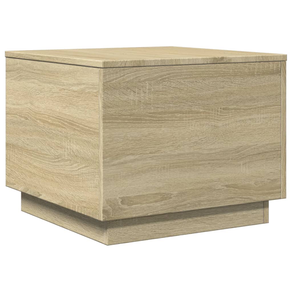 Table basse avec lumières LED chêne sonoma 50x50x40 cm - XIOS