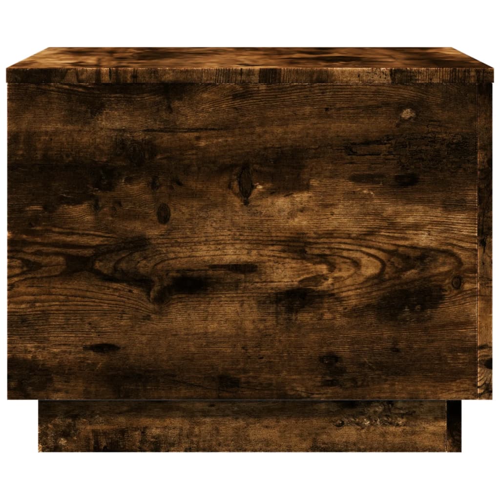 Table basse avec lumières LED chêne fumé 50x50x40 cm - XIOS
