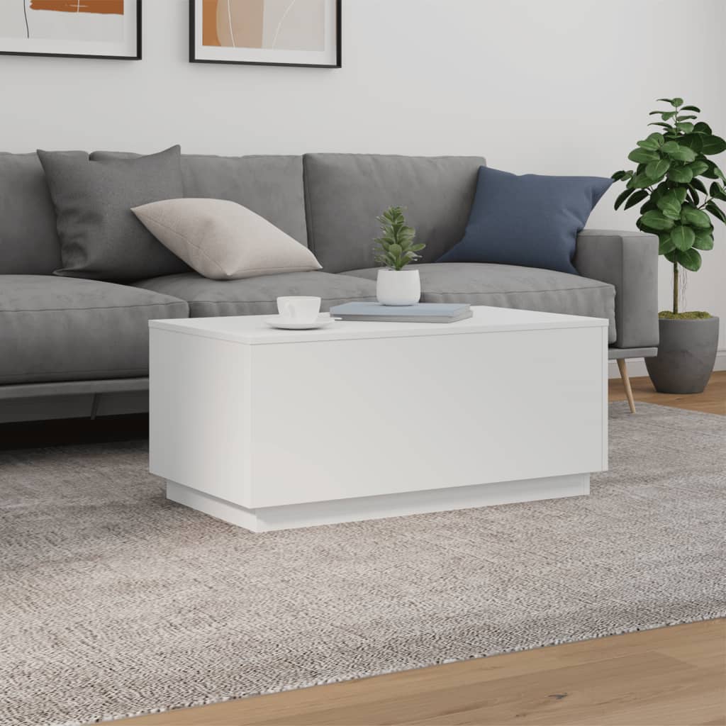 Table basse avec lumières LED blanc 90x50x40 cm - XIOS