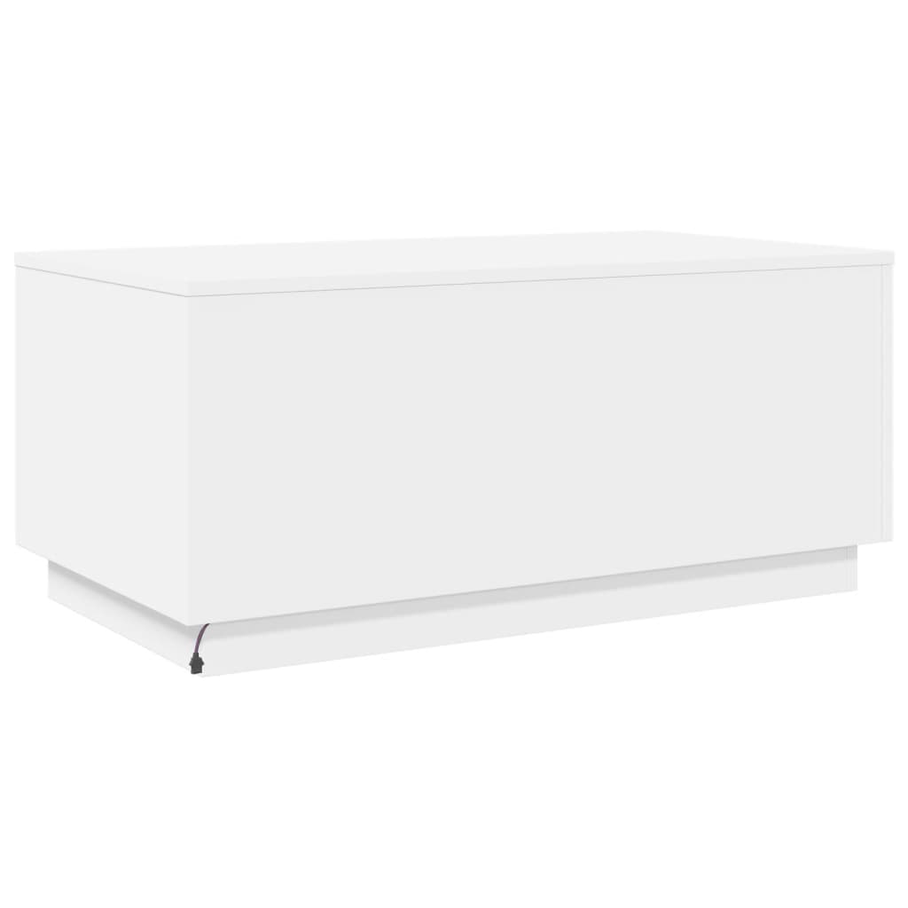 Table basse avec lumières LED blanc 90x50x40 cm - XIOS