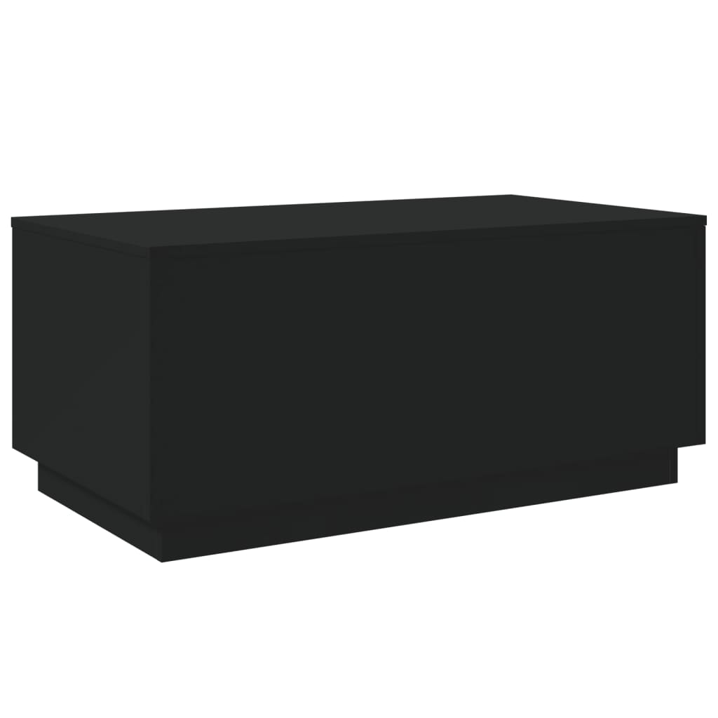 Table basse avec lumières LED noir 90x50x40 cm - XIOS