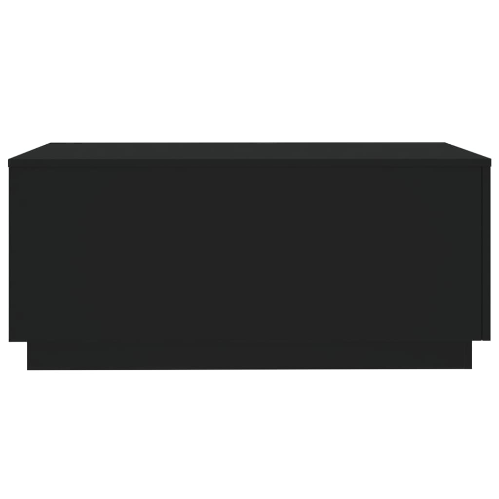 Table basse avec lumières LED noir 90x50x40 cm - XIOS