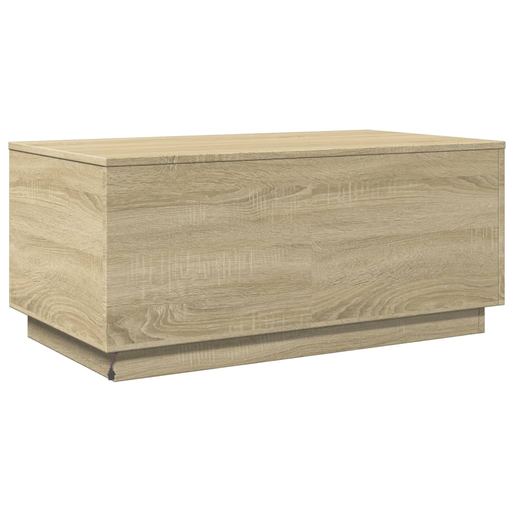 Table basse avec lumières LED chêne sonoma 90x50x40 cm - XIOS