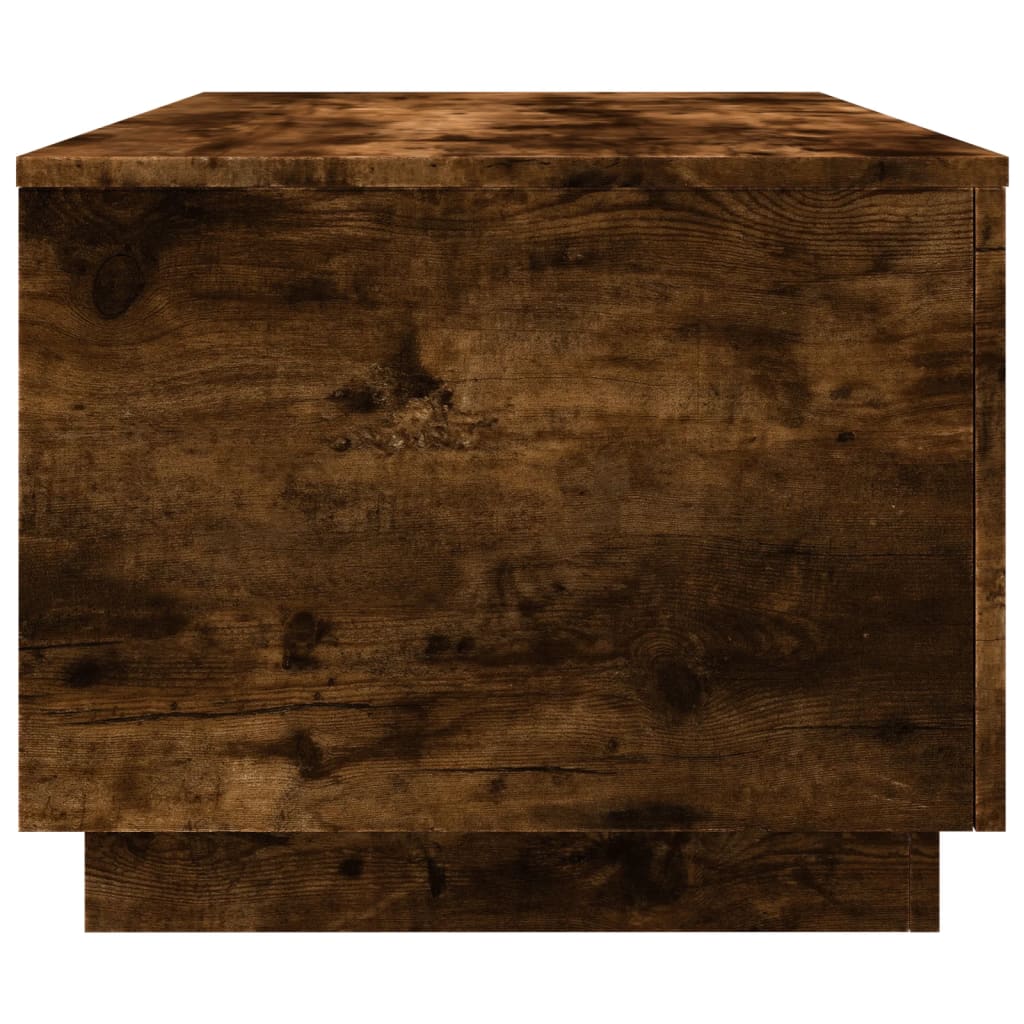 Table basse avec lumières LED chêne fumé 90x50x40 cm - XIOS