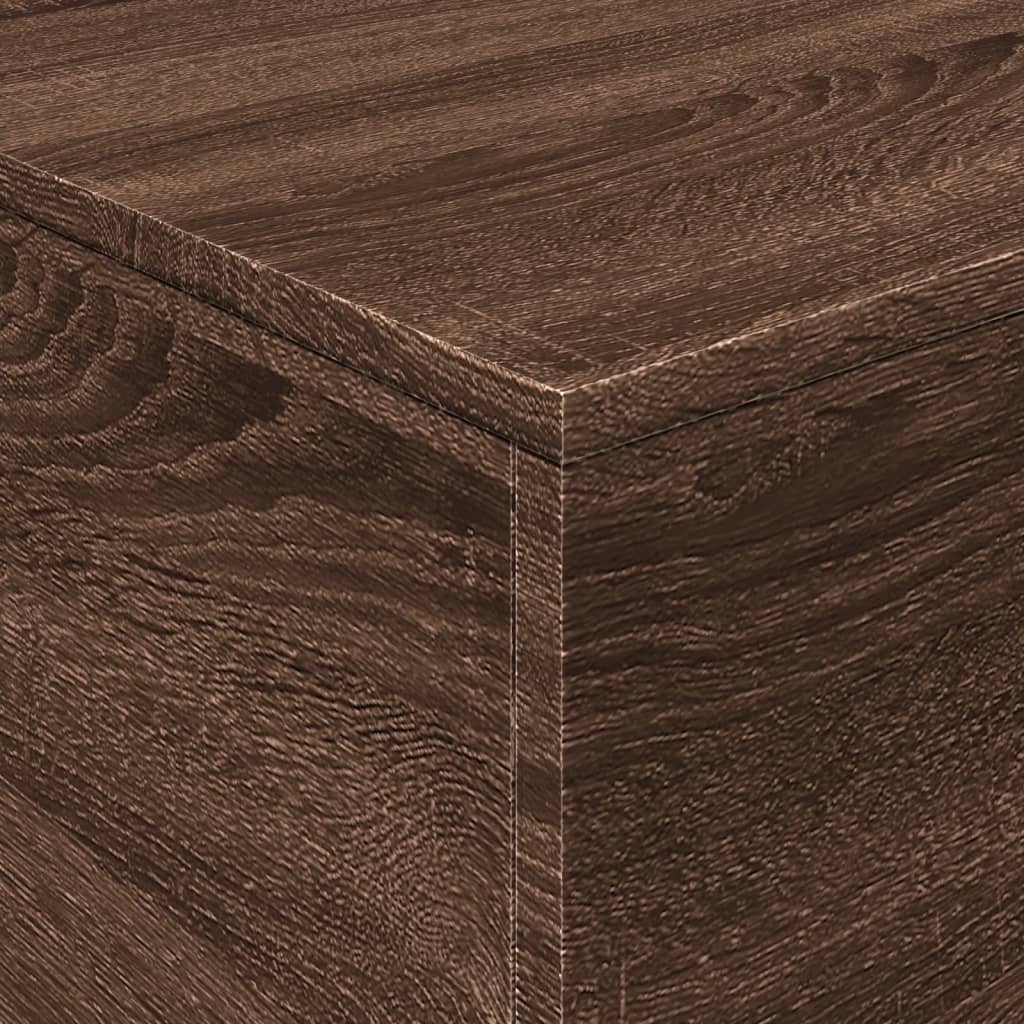 Table basse avec lumières LED chêne marron 90x50x40 cm - XIOS