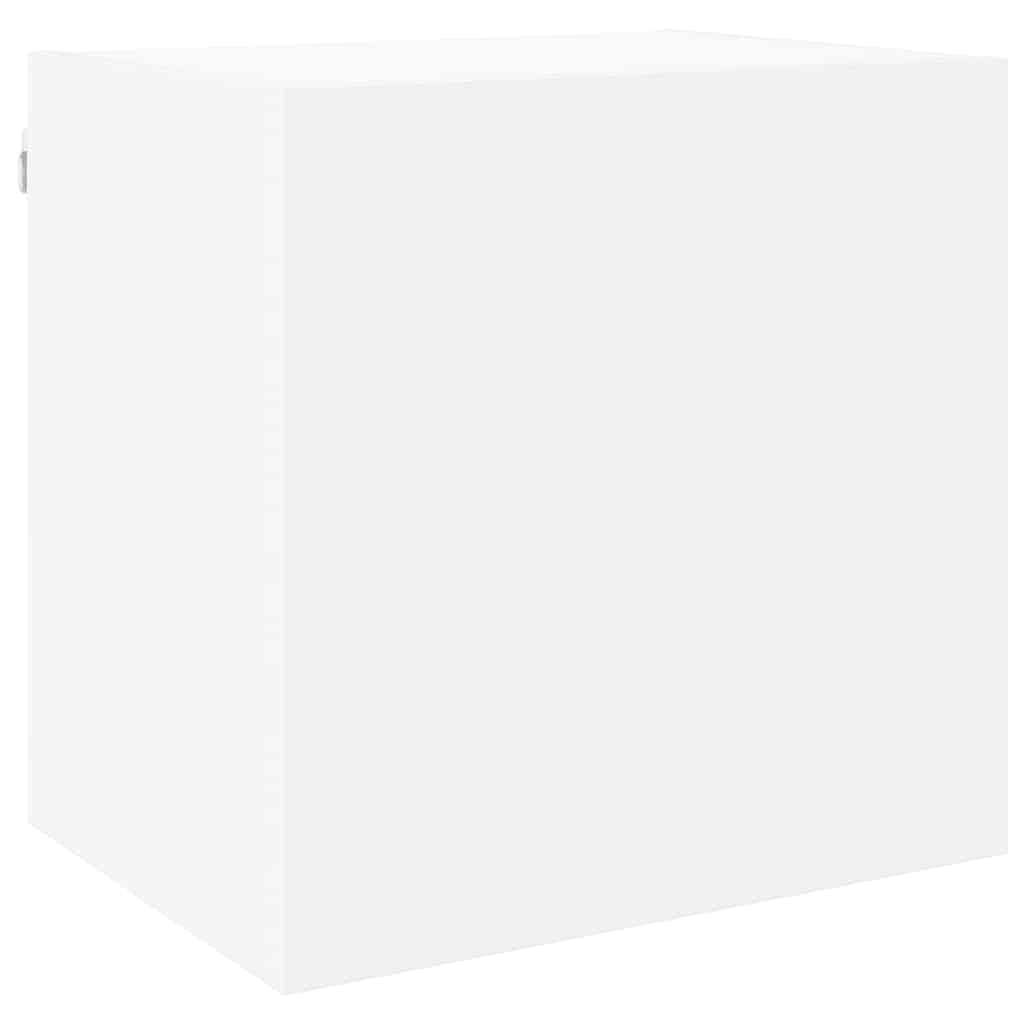 Unités murales TV 4 pcs blanc bois d'ingénierie