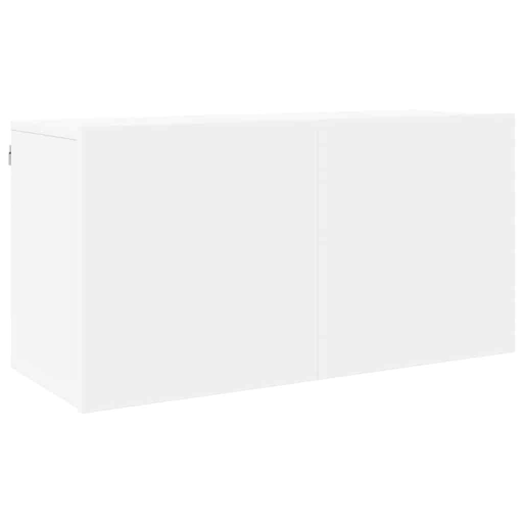 Unités murales TV 4 pcs blanc bois d'ingénierie