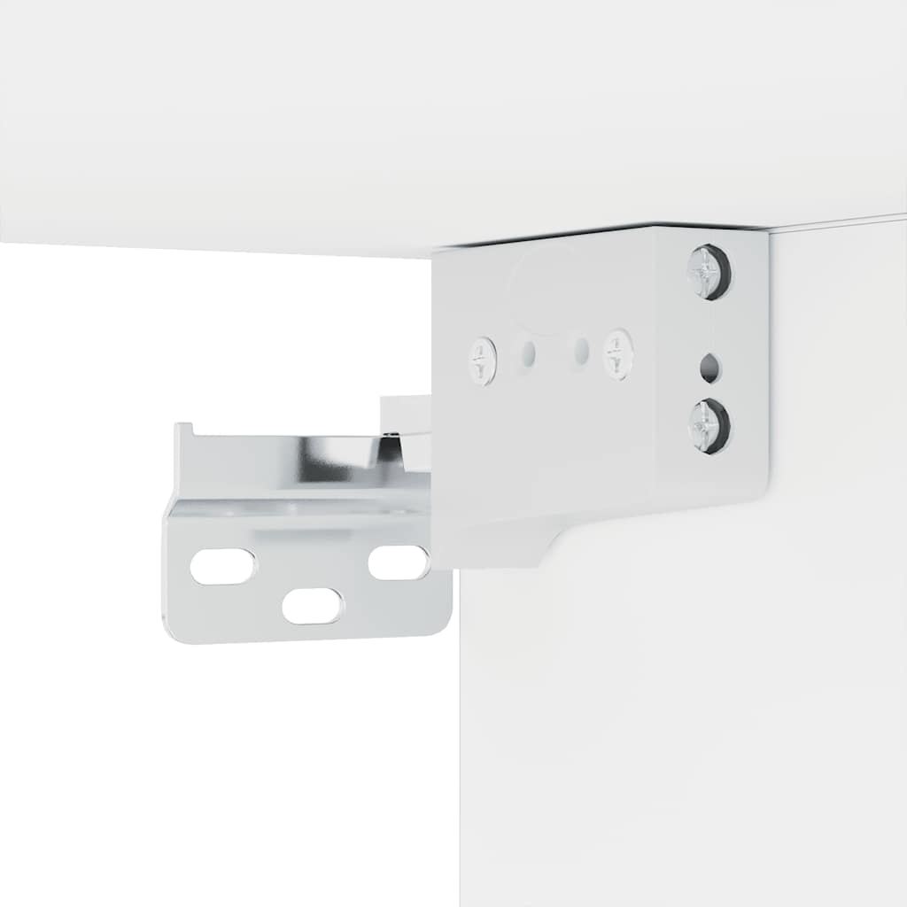 Unités murales TV 4 pcs blanc bois d'ingénierie