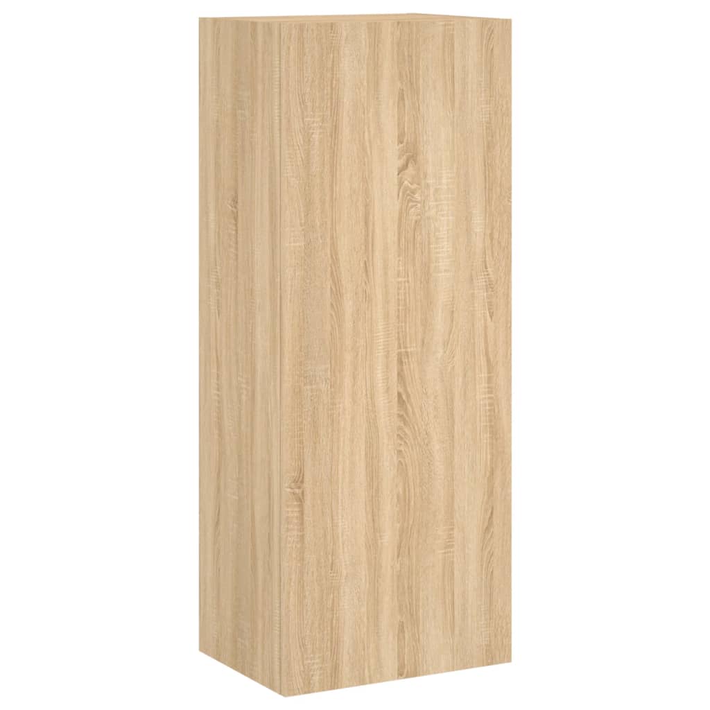 Unités murales TV 4 pcs chêne sonoma bois d'ingénierie - XIOS