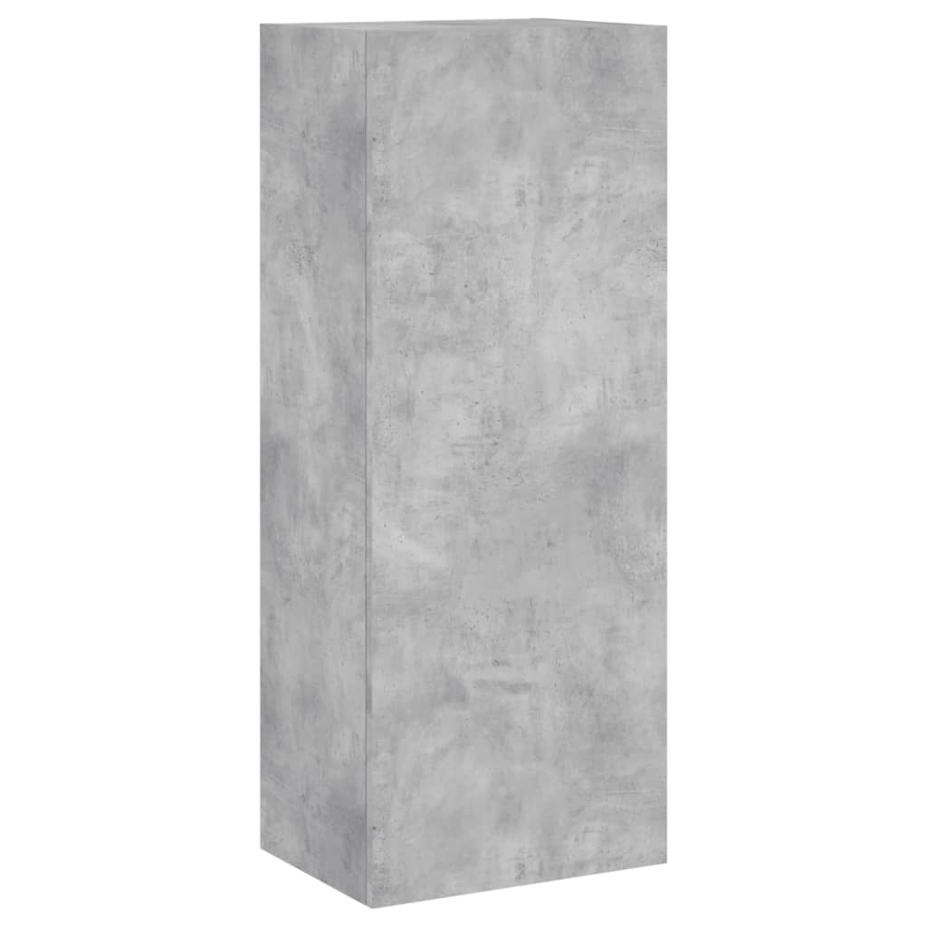 Unités murales TV 4 pcs gris béton bois d'ingénierie - XIOS