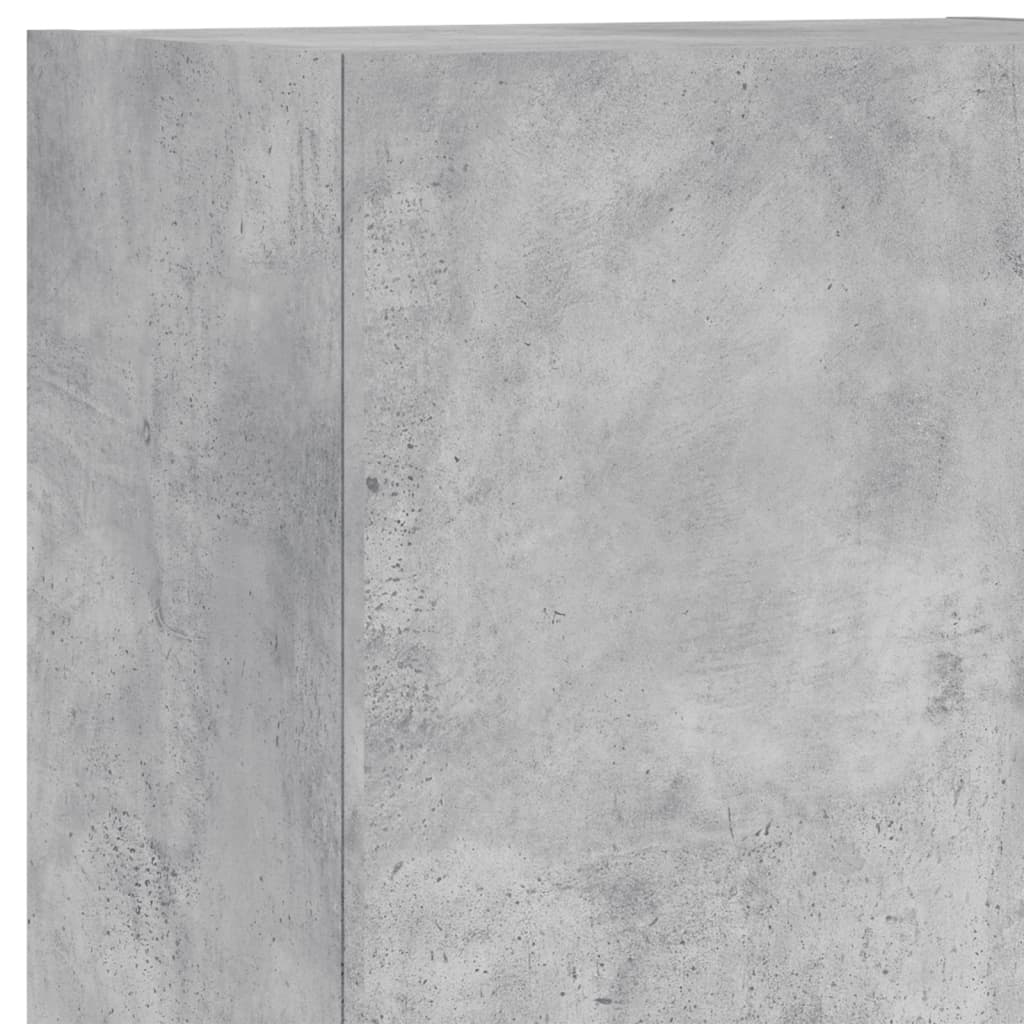 Unités murales TV 4 pcs gris béton bois d'ingénierie - XIOS