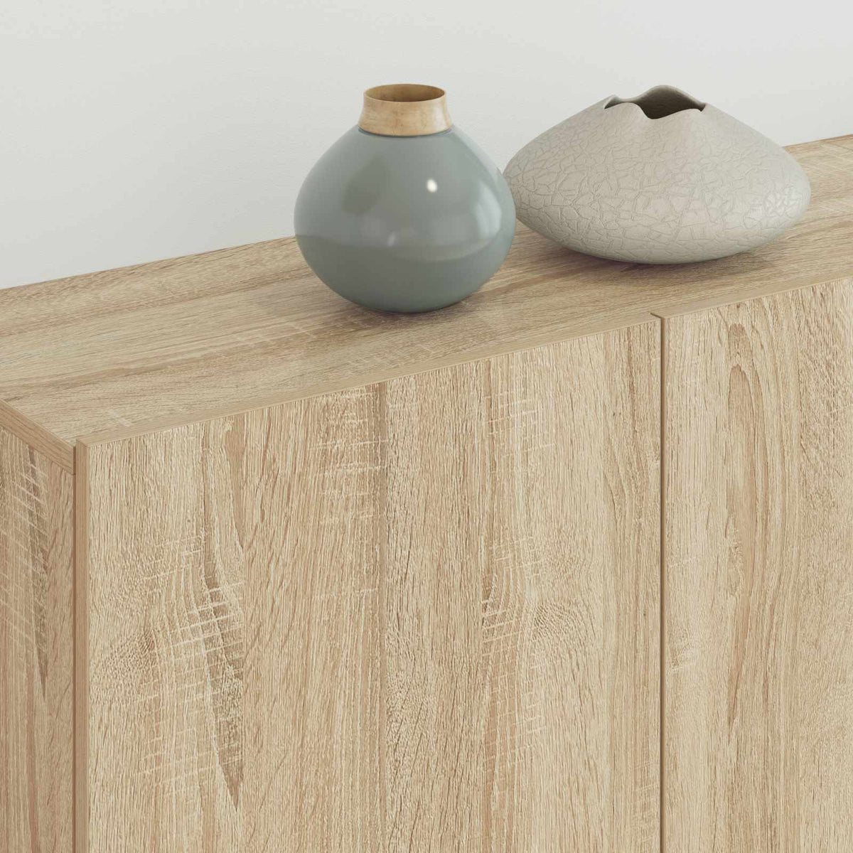 Unités murales TV 5 pcs chêne sonoma bois d'ingénierie