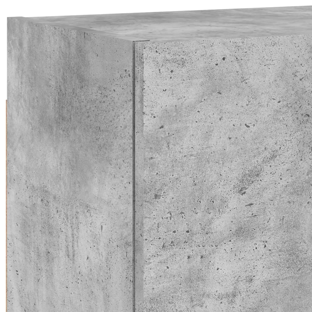 Unités murales TV 5 pcs gris béton bois d'ingénierie - XIOS