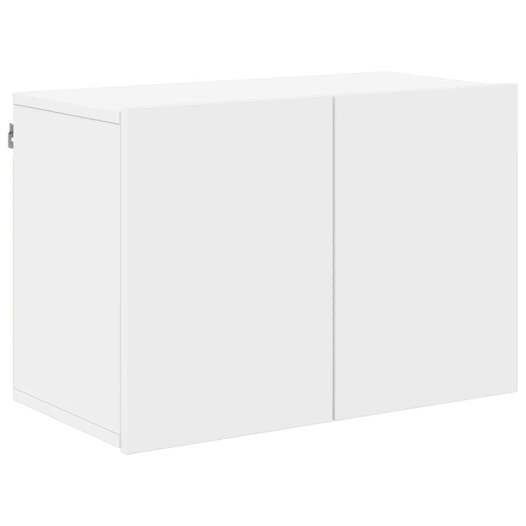 Unités murales TV 5 pcs blanc bois d'ingénierie